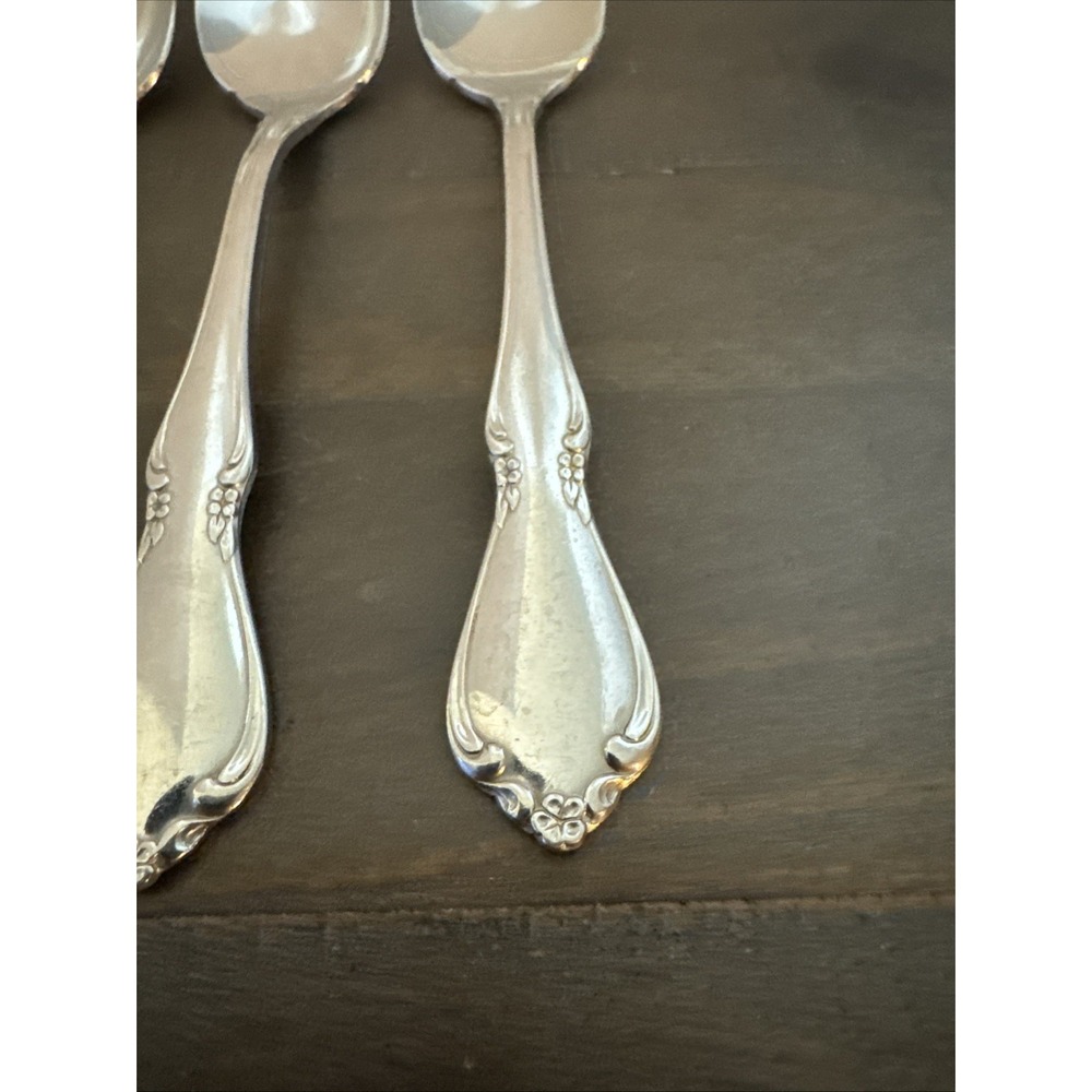 Oneida Oneida Craft Fruit Spoons Stainless Silverware Oneida Montclair Lot Of 3 - Picture 2 of 6